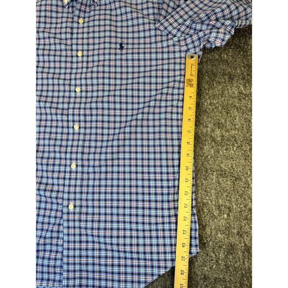 Mens Ralph Lauren Checkered Classic Fit Performance Button Up Longsleeve Shirt M - Picture 6 of 6